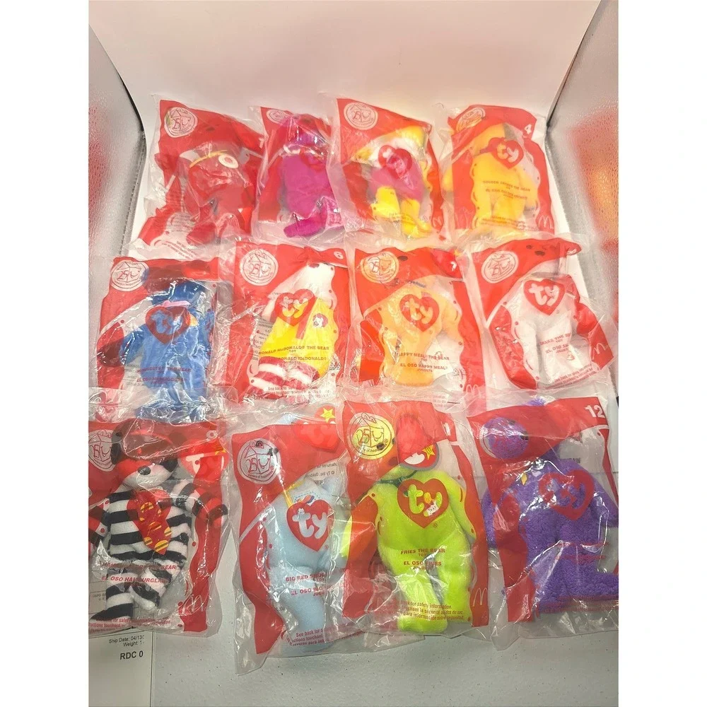 Lot 12 McDonald's Ty Teenie Beanie Babies 2000 25th Anniversary Sealed New NIP